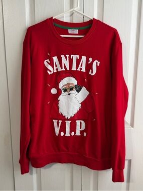 Holiday Time Santa’s VIP Christmas sweatshirt size medium